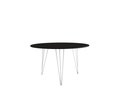 Ver imagem 2 de Mesa de Jantar Redonda 110cm Preto Clips 3 Pés Ferro Branco
