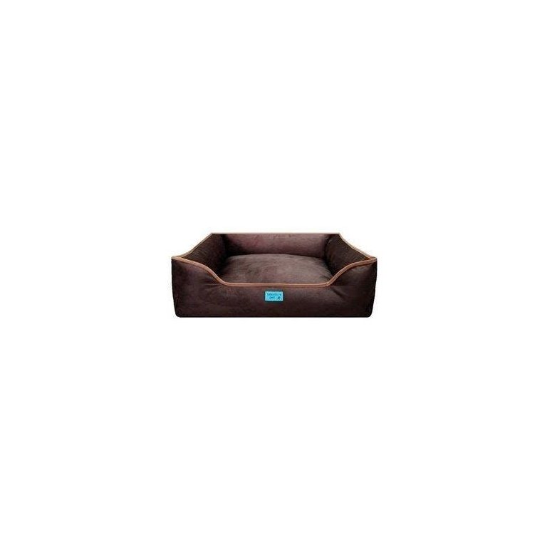 Cama Caminha para Cachorro Pet 60x60 Lavavel Marrom M Suede