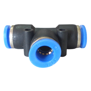 Conexão Pneumatica União Tee Pu 8 Mm Plástico Com 10 Peças