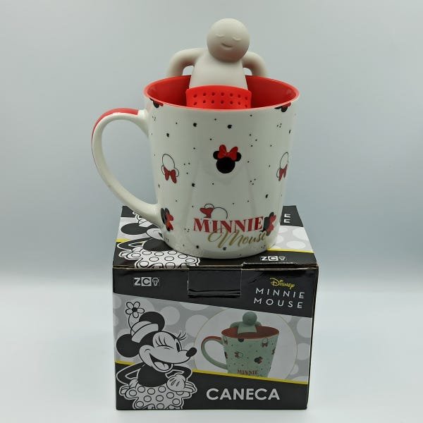 Caneca 350Ml com Infusor para Cha Minnie Mouse - 1