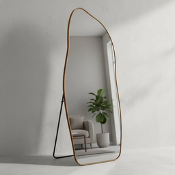 Espelho Grande Corpo Inteiro com Moldura Metal Orgânico Decorativo 170x70cm Luxo - 5 Espelho Grande Corpo Inteiro com Moldura Metal Orgânico Decorativo 170x70cm Luxo - 5