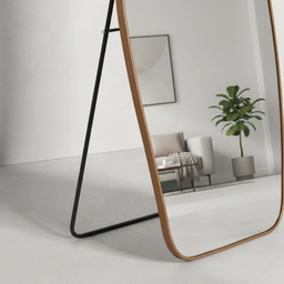 Espelho Grande Corpo Inteiro com Moldura Metal Orgânico Decorativo 170x70cm Luxo - 4 Espelho Grande Corpo Inteiro com Moldura Metal Orgânico Decorativo 170x70cm Luxo - 4