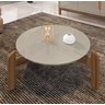 Mesa de Centro Circular para Sala de Estar Lizz Off White / Cedro Casa Jd - 2
