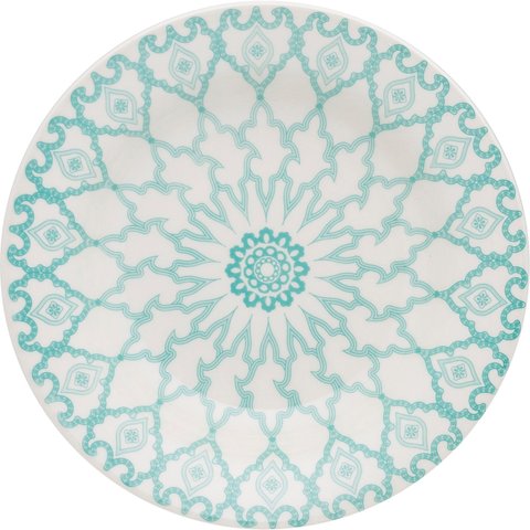 Kit 4 Pratos Fundos Donna Mandala Oxford Cerâmica 22cm