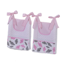 Ver imagem 2 de Porta Fralda Organizador Quarto de Bebê Menino Menina 2 Peças com Laço:nuvem Rosa