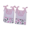 Porta Fralda Organizador Quarto de Bebê Menino Menina 2 Peças com Laço:nuvem Rosa - 2