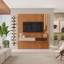 Ver imagem 4 de Painel Ímperium Ripado para TV 65" com LED e Nicho Mavaular:Naturalle/Off