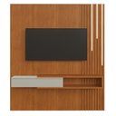 Ver imagem 1 de Painel Ímperium Ripado para TV 65" com LED e Nicho Mavaular:Naturalle/Off