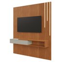 Ver imagem 5 de Painel Ímperium Ripado para TV 65" com LED e Nicho Mavaular:Naturalle/Off
