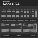 Ver imagem 6 de Armário de Cozinha Compacta Suspenso 200cm Cinza Nice Madesa 02xa Cinza