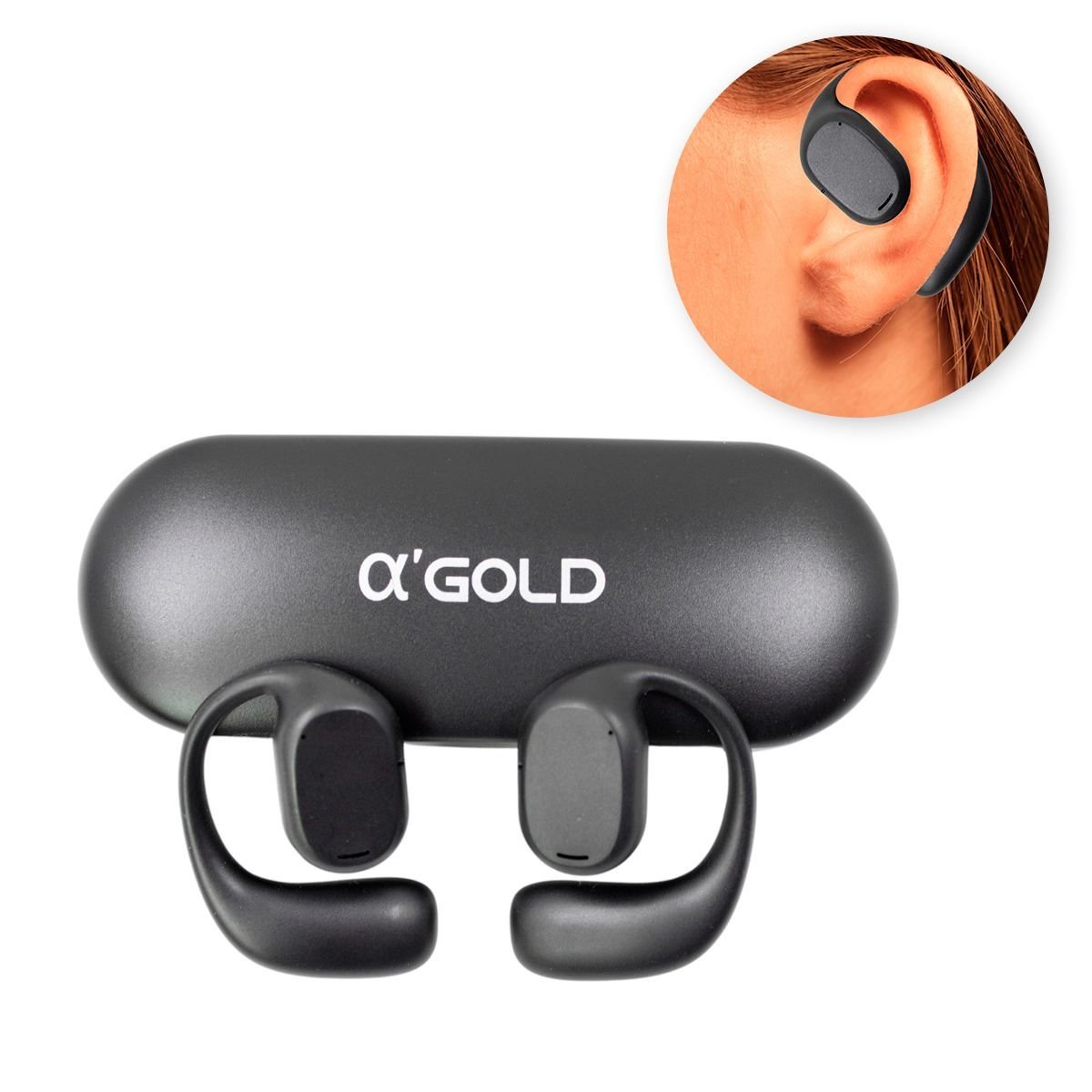 Fone de Ouvido Bluetooth Gancho sem Fio Esporte Corrida Ciclismo Agold ...