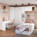 Ver imagem 1 de Guarda-Roupa Infantil Modulado 6 Peças Infinity Branco/Line