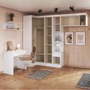 Ver imagem 4 de Guarda-Roupa Infantil Modulado 6 Peças Infinity Branco/Line