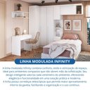 Ver imagem 7 de Guarda-Roupa Infantil Modulado 6 Peças Infinity Branco/Line