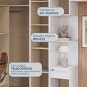Ver imagem 5 de Guarda-Roupa Infantil Modulado 6 Peças Infinity Branco/Line