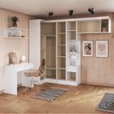 Ver imagem 4 de Guarda-Roupa Infantil Modulado 6 Peças Infinity Branco