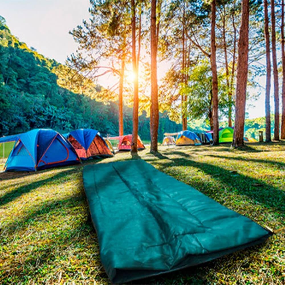 Kit 2 Sacos de Dormir FA Colchões Colchonete Acampamento Camping Solteiro 192x75cm Verde 8161 - 4