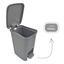 Ver imagem 2 de Lixeira com Pedal Trama Rattan 7 Litros Cinza