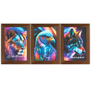 Ver imagem 1 de Trio Quadro Leão Águia Lobo Disciplina Foco Execução 40cm