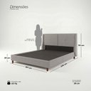 Ver imagem 4 de Cama Estofada Queen com Estrutura Reforçada e Design Moderno Aura