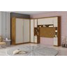 Armário Guarda-Roupa de Canto Casal Milão Modulado Completo Nature Off-White - 5
