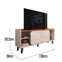 Ver mais imagens de Rack Bancada para TV até 55 Polegadas Verona 136cm 2 Portas Pés ABS Movelove Jequitiba/Off White