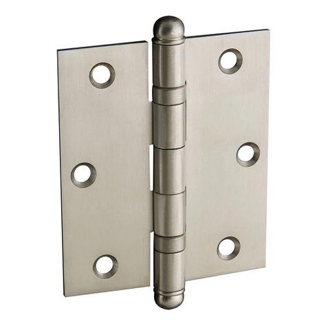 Dobradiça Inox P Porta C/Rolamento 3½x3 Escovada 12 Unidades
