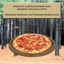 Ver imagem 5 de Kit 4 Bandejas Madeira Maciça 40cm Redonda de Pizza Forma