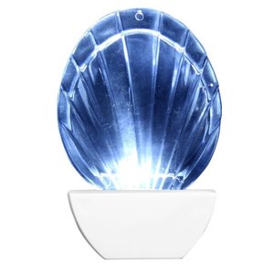 Abajour Luz Noturna Led Concha 127 Volts Branco - 8656 - Brasfort Abajour Luz Noturna Led Concha 127