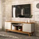 Ver imagem 2 de Rack para Sala TV até 75 Pol. 180cm Color L06 Nature/Off White - Mpozenato