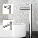 Ver imagem 1 de Torneira de Banheiro Lavabo Madrid Bica Alta Aço Inox 304 Goldenx