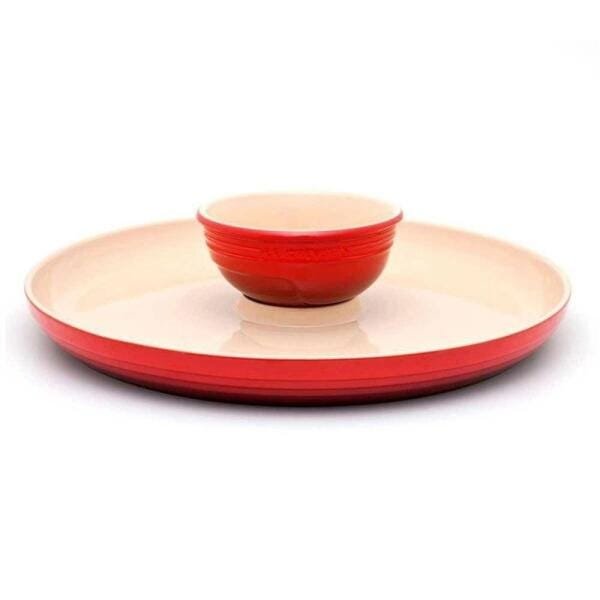 Prato para Aperitivo de Cerâmica Vermelho Le Creuset - 1