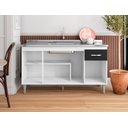 Ver imagem 2 de Balcão Gabinete P/ Pia Gabriela com Tampo 150 Cm Ajl Móveis - Flex