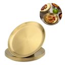 Ver imagem 1 de Prato Raso de Aço Inox Dourado Gold Elegante 26 cm Unidade FRG0201 Frigopro