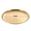 Ver imagem 5 de Prato Raso de Aço Inox Dourado Gold Elegante 26 cm Unidade FRG0201 Frigopro