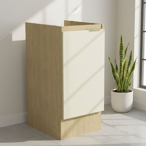 Balcão de Cozinha 1 Porta com Rodapé sem Tampo 40cm Nanda Tecnomobili
