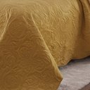 Ver imagem 3 de Kit Cobre Leito Colcha Basic Casal 3 Peças Dupla Face Liso Classic - Açafrão - 100% Poliéster