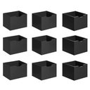 Ver imagem 1 de Kit 9 Gavetas para Nicho Organizador Q01 Preto Fosco - Mpozenato