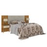 Cabeceira Box Captonê Toscana com Mesa de Cabeceiras Queen Size 1,60M Nature Off White - 1