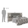 Cabeceira Box Captonê Toscana com Mesa de Cabeceiras Queen Size 1,60M Nature Off White - 2