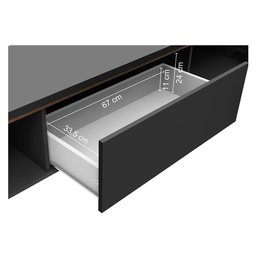 Rack para Tv até 75 Polegadas Madesa Reims Preto 2 Portas 1 Gaveta - 8