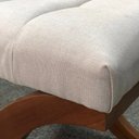 Ver imagem 4 de Puff Dubai Decorativo Tecido Linho Bege e Base de Madeira