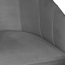 Ver imagem 3 de Poltrona Mia Suede Cinza Base Metálica Dourada - Belliv Decor