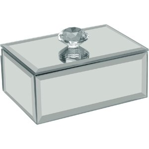 Porta Joias Decorativo Home&co Espelhado Mdf 4x10x7cm Branco