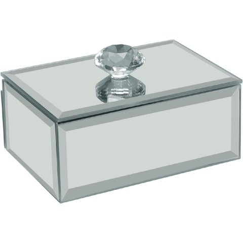 Porta Joias Decorativo Home&co Espelhado Mdf 4x10x7cm Branco