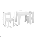 Ver imagem 2 de Conjunto de Mesa com 2 Cadeiras Goiania Branco Brilho