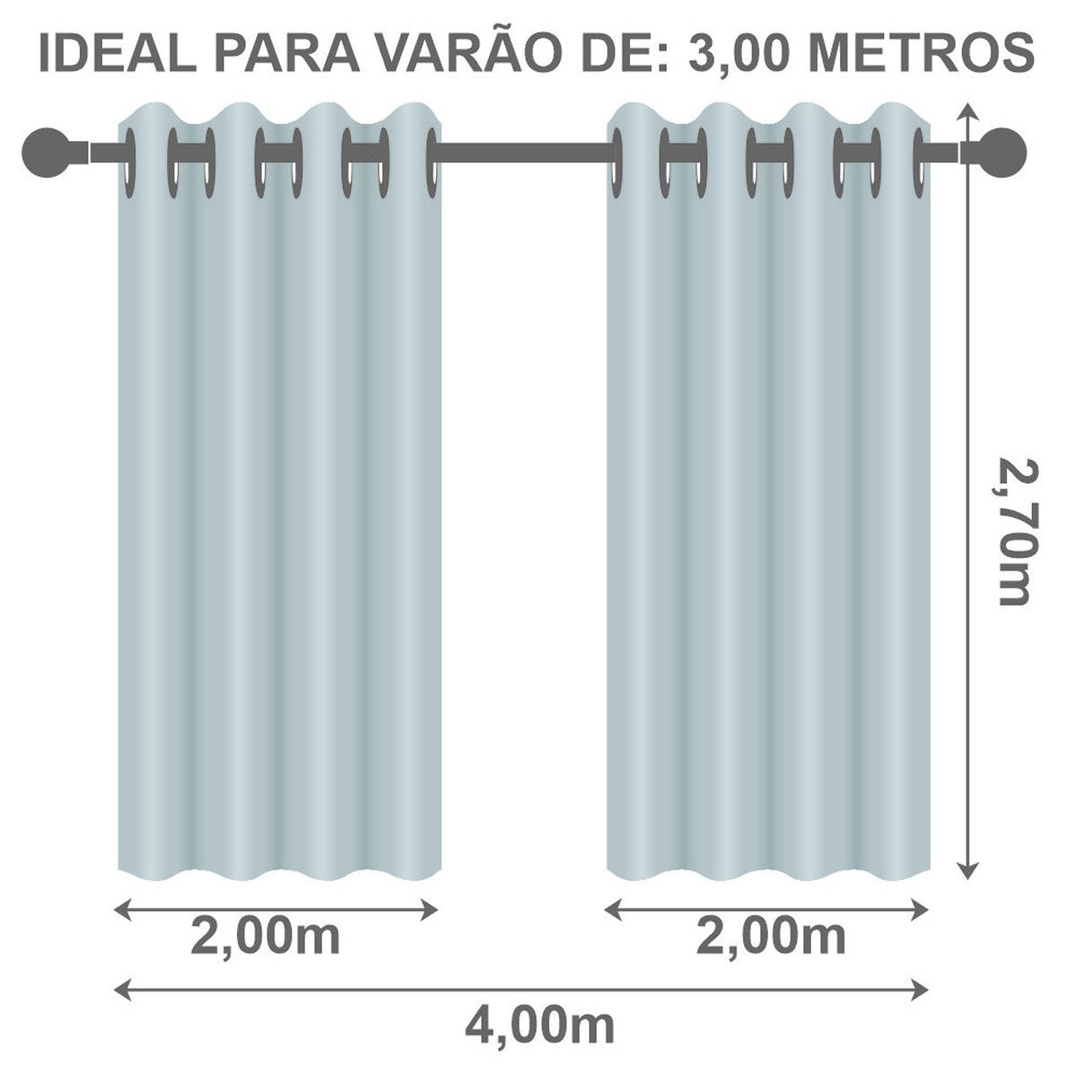 Cortina Dual Forro Microfibra com Voil Liso 4,00 X 2,70 Bege - 6