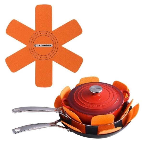 Set de 3 Protetores de Panela em Feltro Laranja Le Creuset - 4