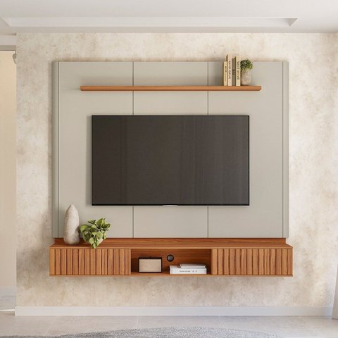 Painel para TV até 70 Polegadas MDF 183CMX162CM Amarante