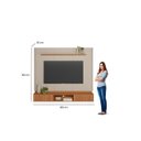 Ver imagem 3 de Painel para TV até 70 Polegadas MDF 183CMX162CM Amarante